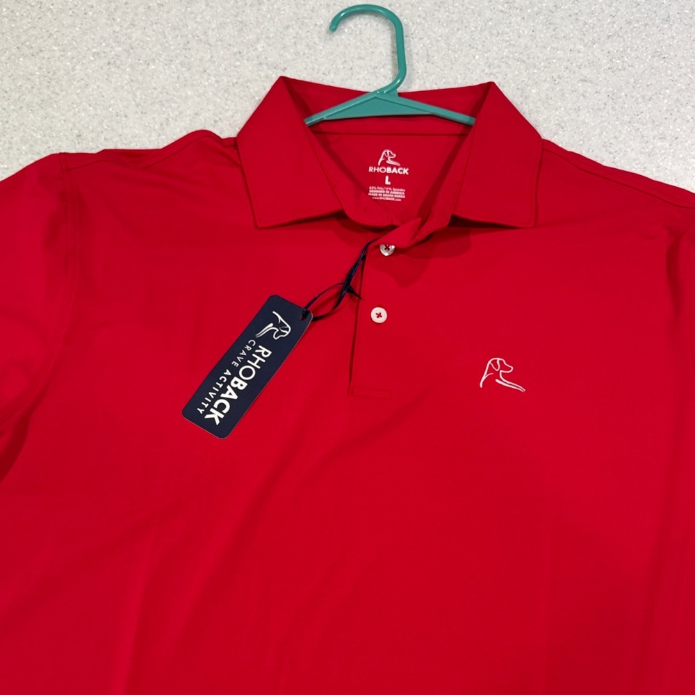 Rhoback Vibrant Red Polo Shirt